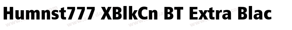 Humnst777 XBlkCn BT Extra Black字体转换